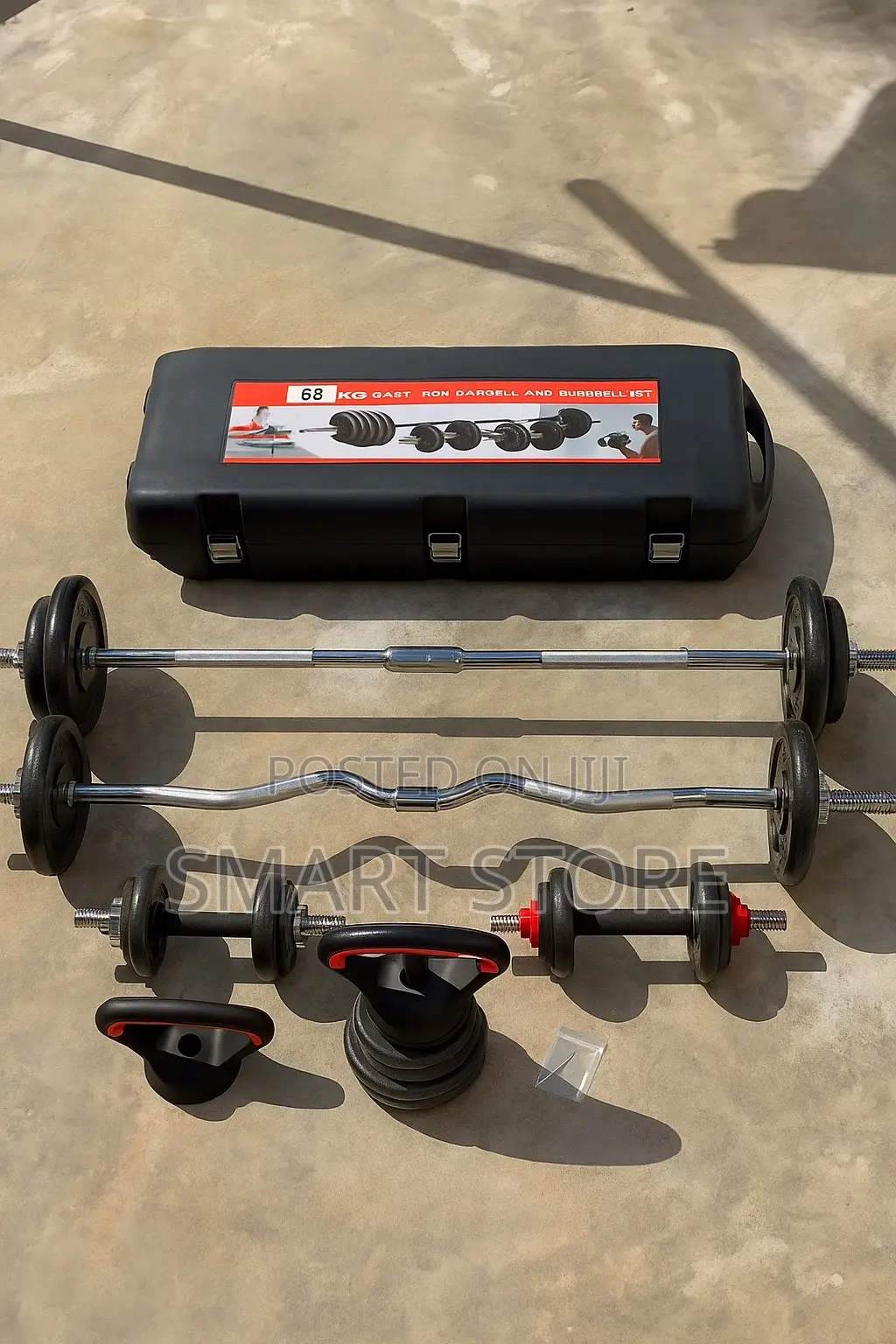 58kg Barbell, Kettlebell Dumbbell Set