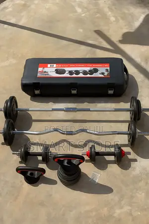 Photo - 58kg Barbell, Kettlebell Dumbbell Set
