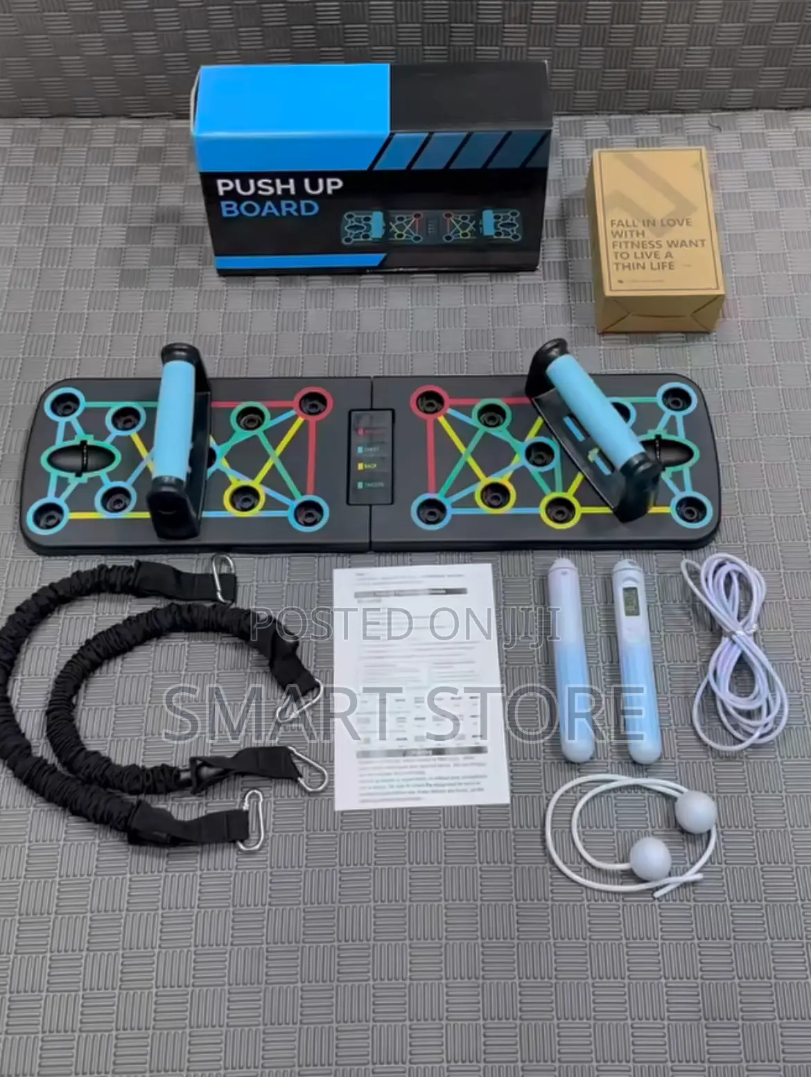 Push-Up Board With Resistance Band Digital Jumping Rope