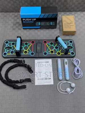 Photo - Push-Up Board With Resistance Band Digital Jumping Rope