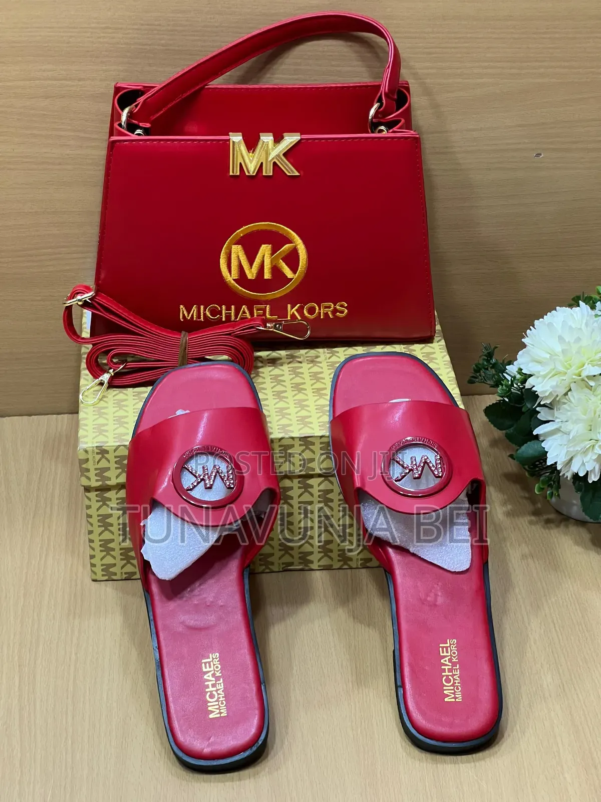 Brand Mk Full Box  Bag + Sandals