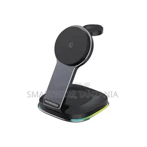 Porodo Compact Folding Wireless Charging Stand - Black