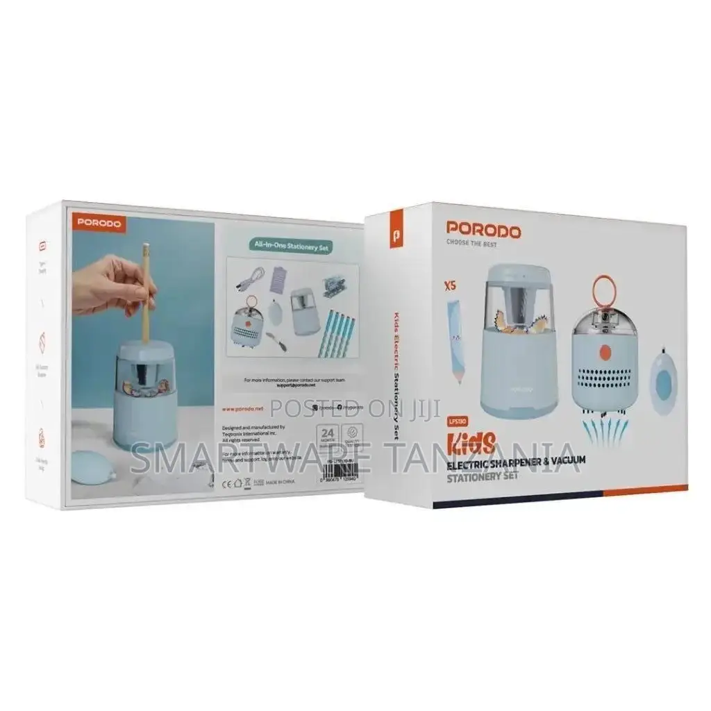 Porodo Kids Electric Sharpener Vacuum Stationary Set