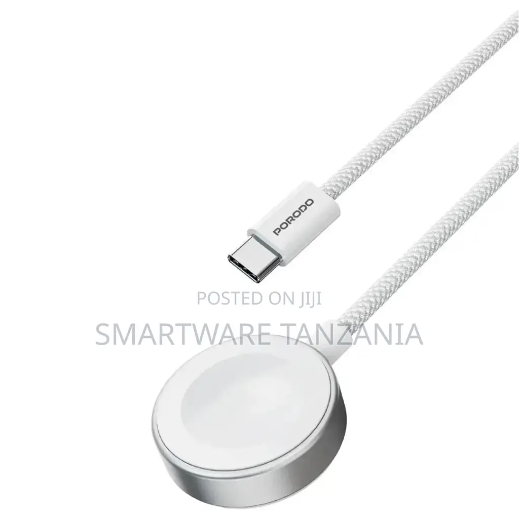 Porodo One Touch Charger Magnetic Watch Charger - White