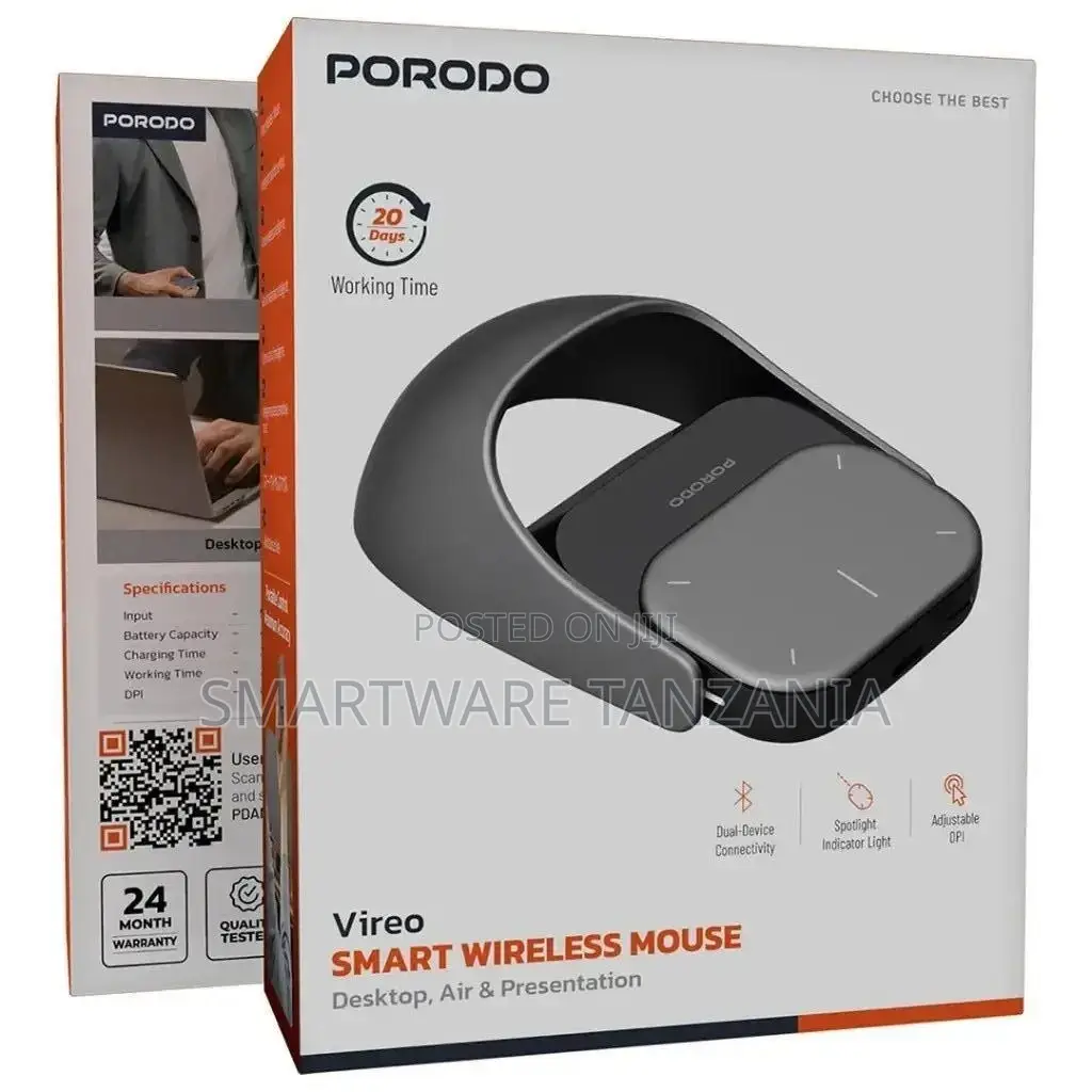 Porodo Vireo Smart Wireless Mouse - Gray