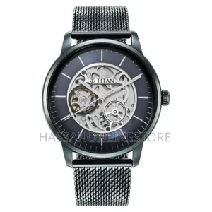 Titan Skeletal Automatic Blue Dial Blue Watch for Men