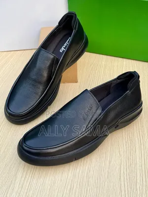 Men's Loafers Clark's Full Black Material Leather