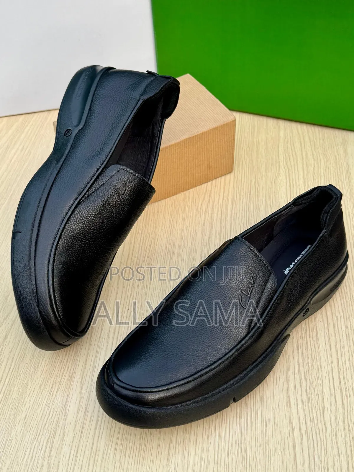 Men's Loafers Clark's Full Black Material Leather