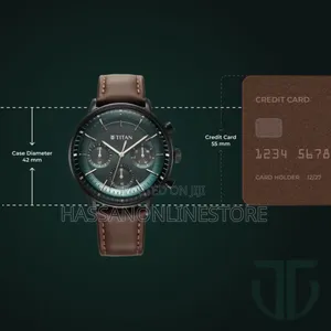 Titan Light Leathers Quartz Multifunction Watch for Men