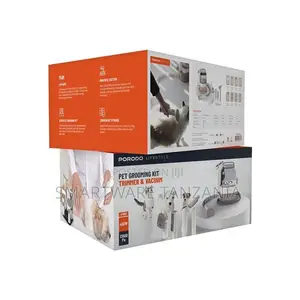 Porodo Lifestyle Pet Grooming Kit Trimmer Vacuum - White