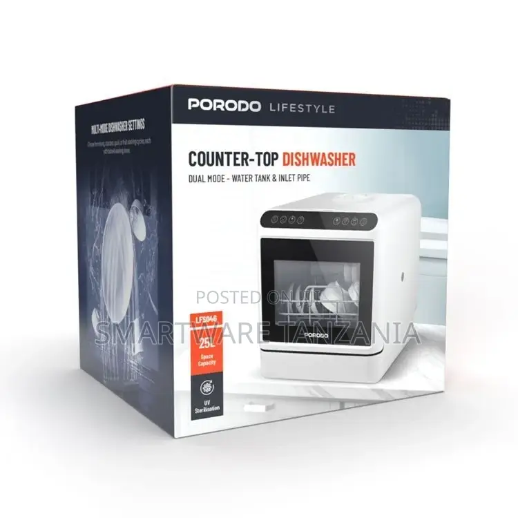 Porodo Lifestyle Counter-Top Dishwasher - White