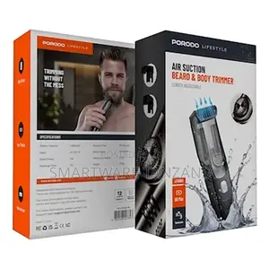 Porodo Lifestyle Air Suction Beard Body Trimmer - Black