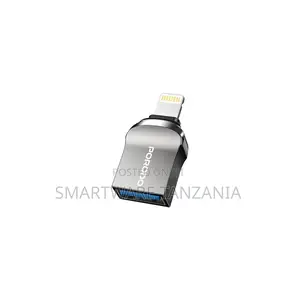 Porodo Lightning Otg Adapter - Zinc Alloy - Black