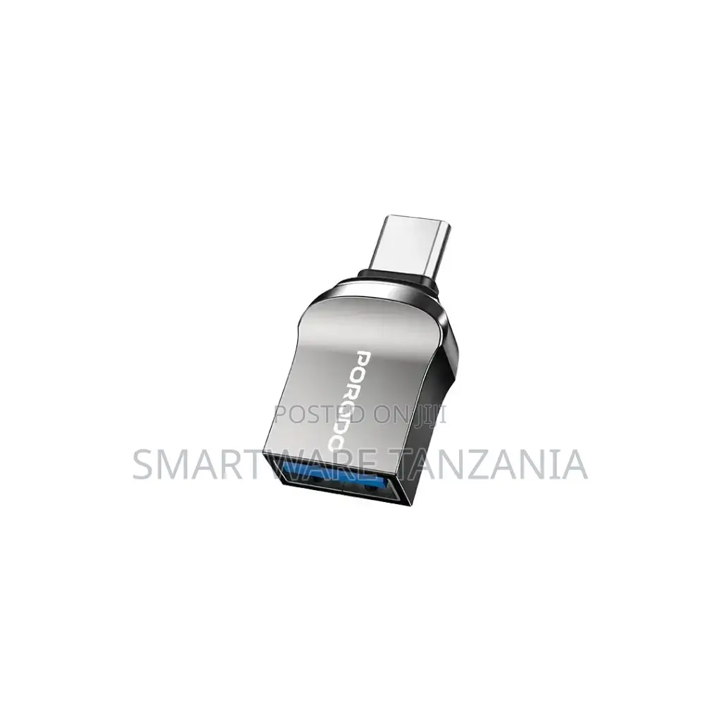 Porodo Usb-C Otg Adapter - Zinc Alloy - Black, Type C
