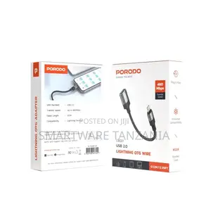 Porodo Lightning Otg Wire - Black