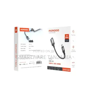 Porodo Usb-C Otg Wire - Black, Type C
