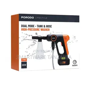 Porodo Lifestyle 6 in 1 Car Washing Machine - Black/Orange