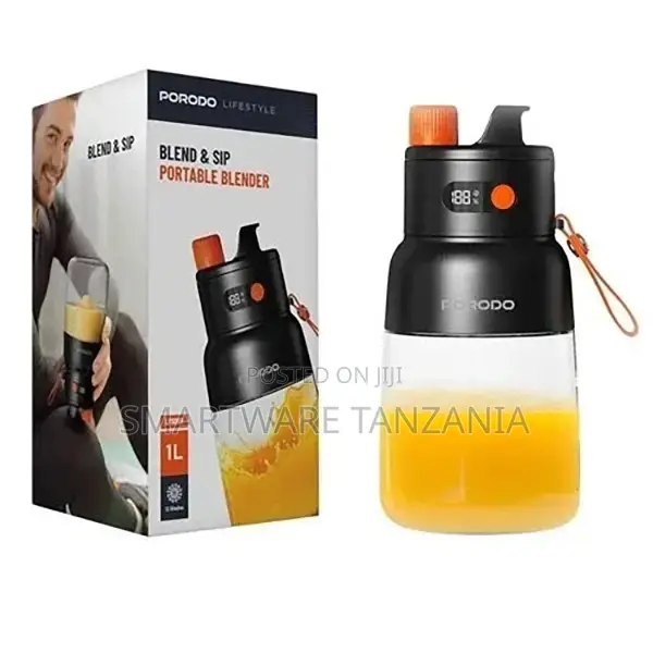 Porodo Lifestyle Blend Sip Portable Blender - Black/Orange
