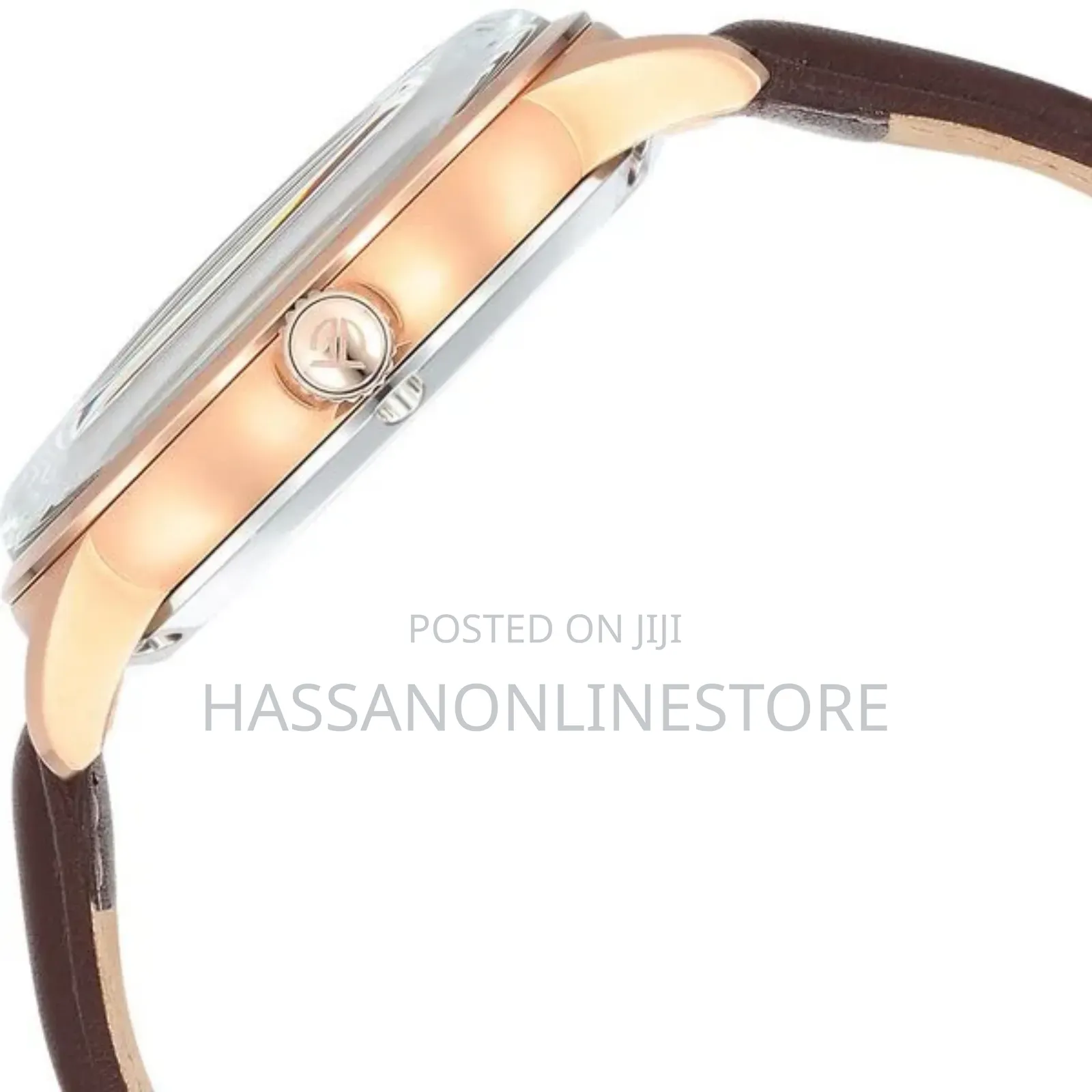 Titan Skeletal Automatic Blue Dial Brown Leather Strap Watch