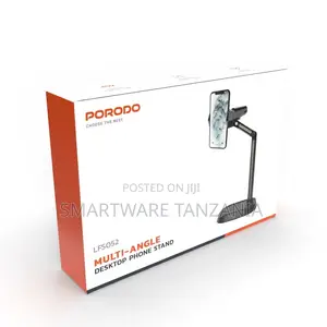Porodo Multi-Angle Desktop Phone Stand - Black