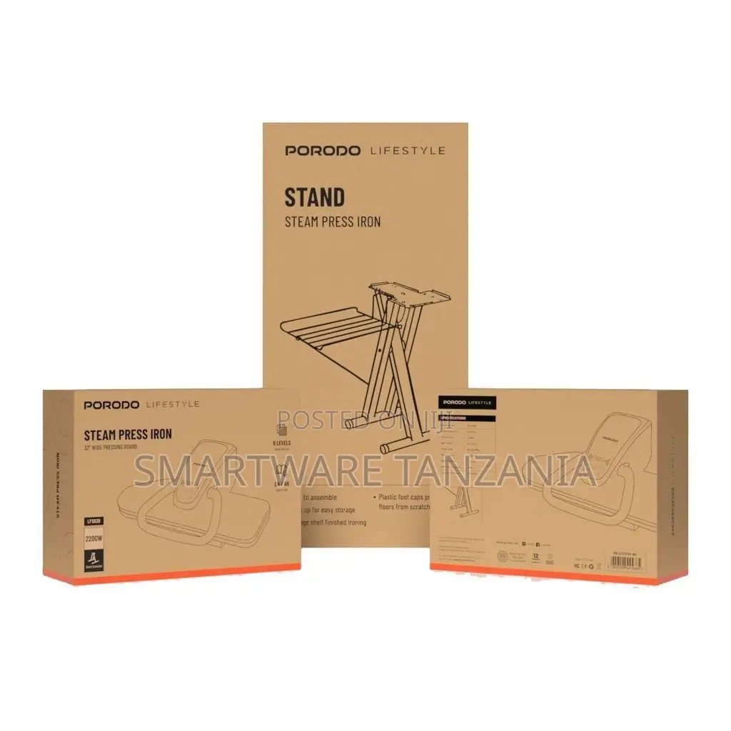 Porodo Lifestyle Steam Press Iron - Black