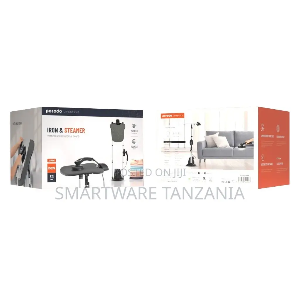 Porodo Lifestyle Iron Steamer - Black