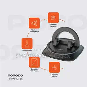 Porodo Rotatable Mobile Phone Bracket - Black