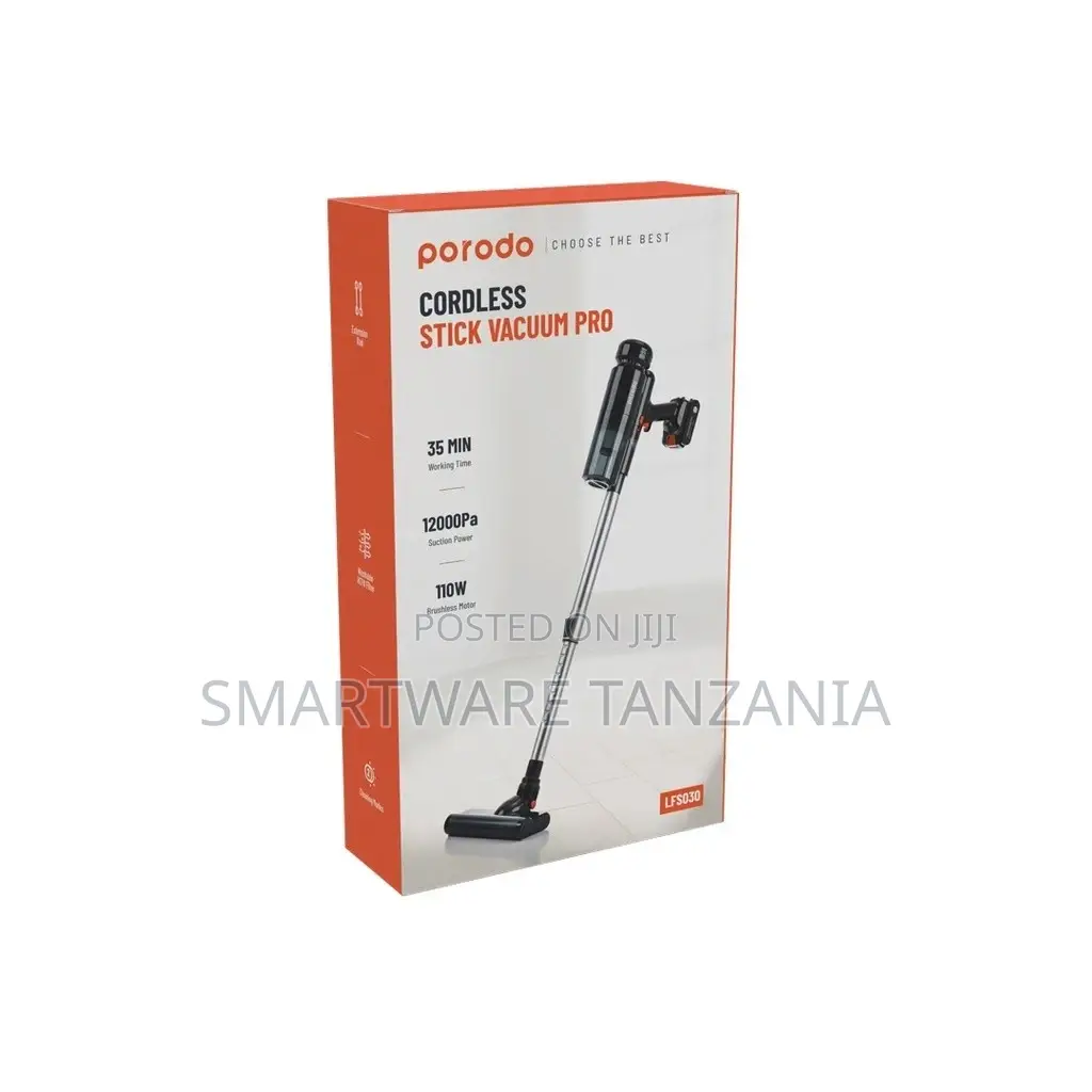 Porodo Lifestyle Cordless Stick Vacuum Pro - Black