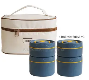 Pieces Portable Insulated Lunch Box