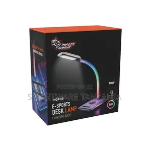 Porodo Gaming E-Sports Desk Lamp With Charging Base, White