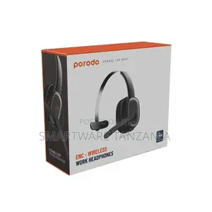 Porodo Enc Wireless Work Headphone - Black