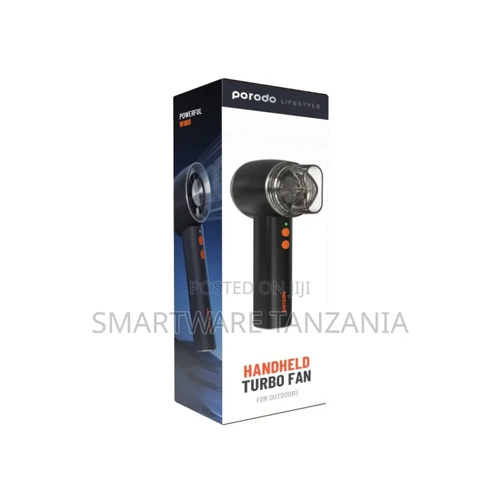 Porodo Lifestyle Handheld Turbo Fan for Outdoors - Black