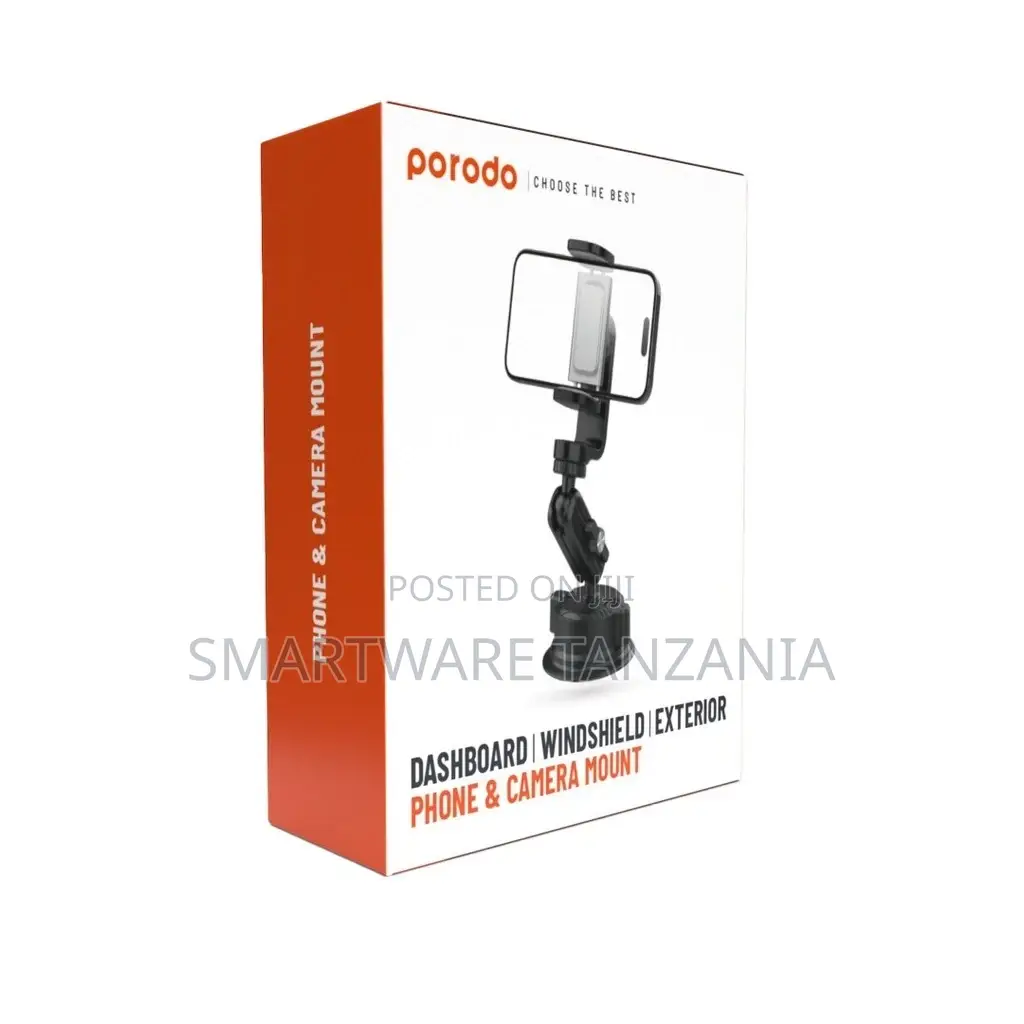 Porodo Dashboard Windshield Exterior Phone Camera Mount
