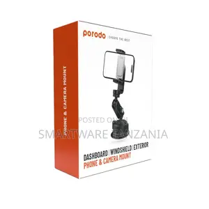 Porodo Dashboard Windshield Exterior Phone Camera Mount
