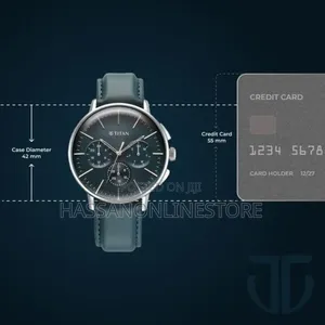 Titan Light Leathers Multifunction Silver Dial Watch for Men
