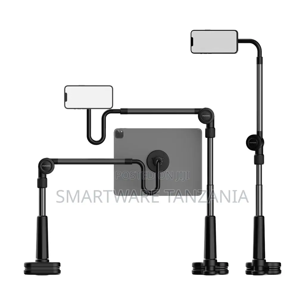 Porodo Lazy Man Stand 92cm, Portable, 360° Swivel Rotation