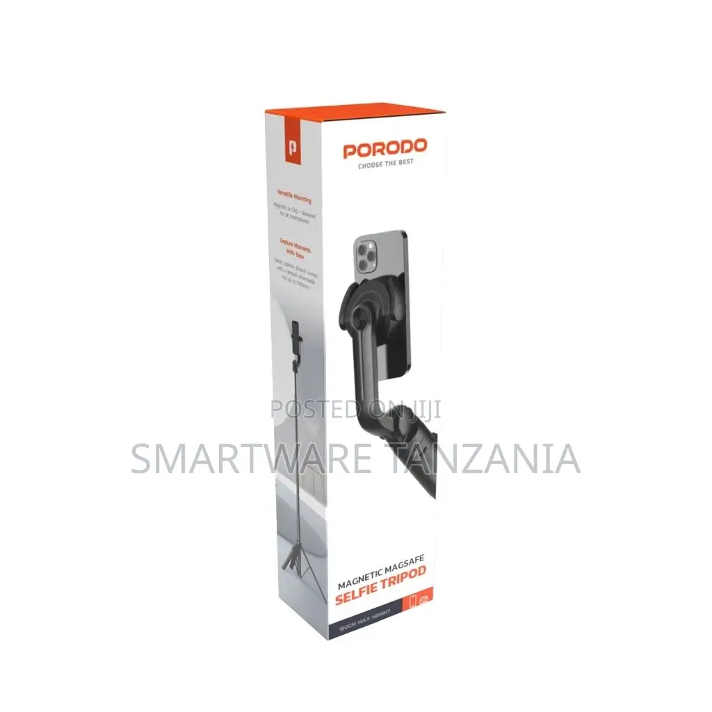 Porodo Magnetic Magsafe Selfie Tripod - Black