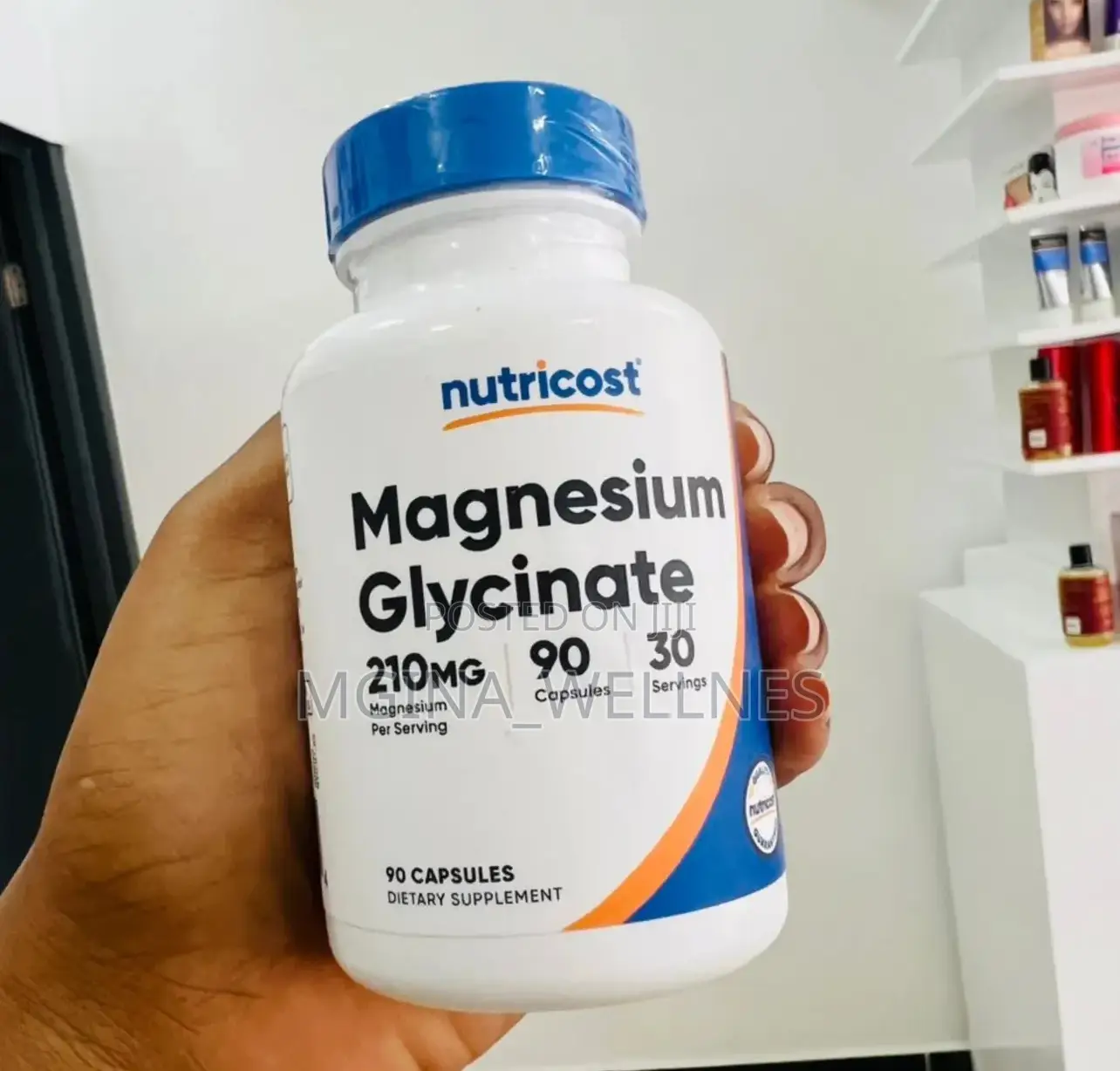 Nutricost Magnesium Glycinate Capsules (90 Capsules, 210 Mg