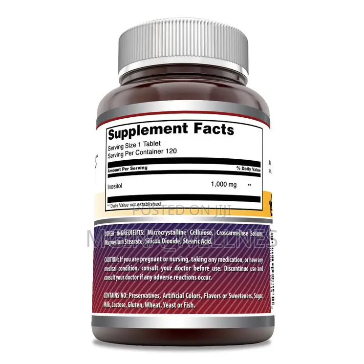 Amazing Formulas Inositol | 1000 Mg | 120 Tablets