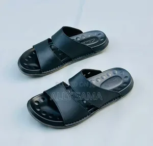 Men's Sandals Clark's Full Black Material Pure Leather