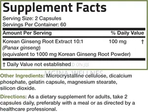 Korean Panax Ginseng Supports Energy, Endurance Vitality