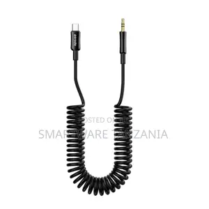 Porodo Type C to Aux Coil Cable 1.2m - Black