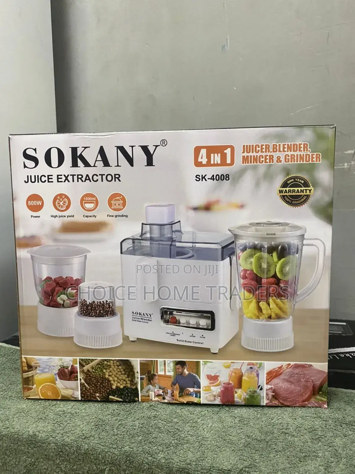 Sokany Juicer Blender Mincer Grinder(4in1)