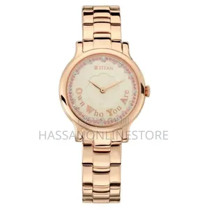 Titan Self Expression Rose Gold Dial Analog Watch