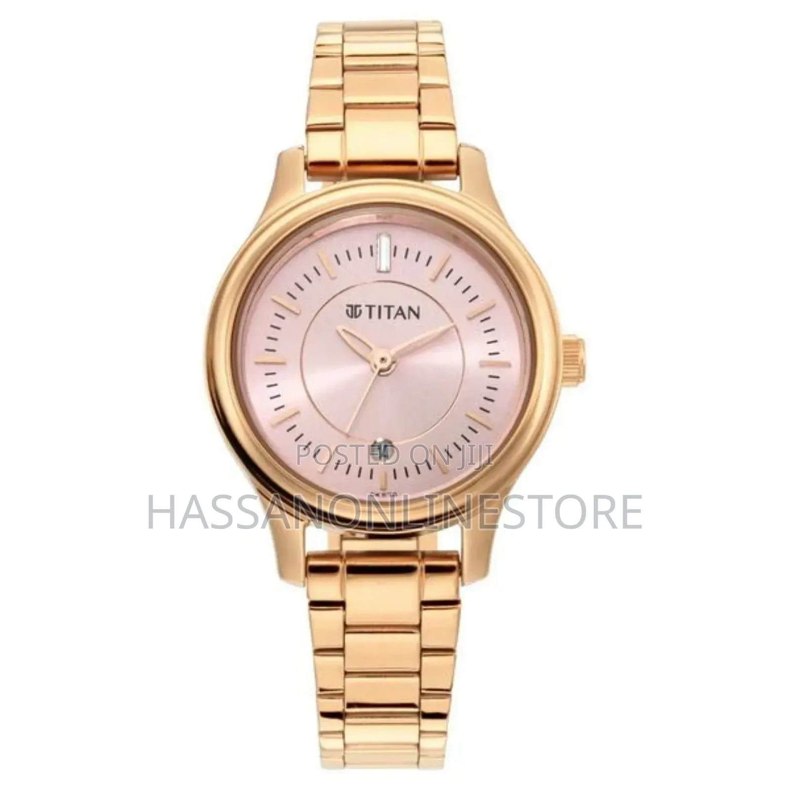 Titan Quartz Analog Rose Gold Rose Gold Metal Strap Watch