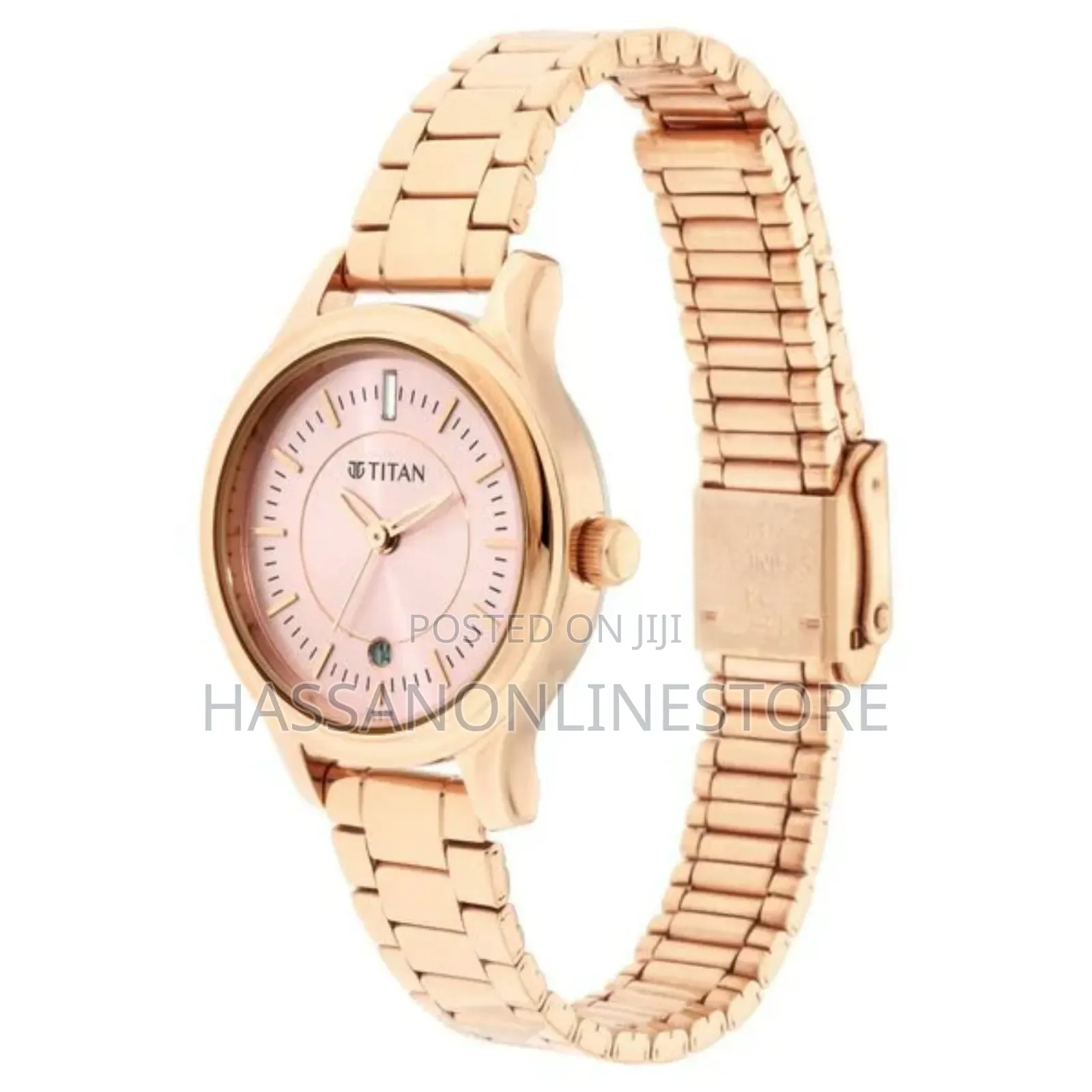 Titan Quartz Analog Rose Gold Rose Gold Metal Strap Watch