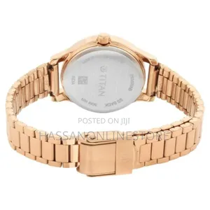Titan Quartz Analog Rose Gold Rose Gold Metal Strap Watch