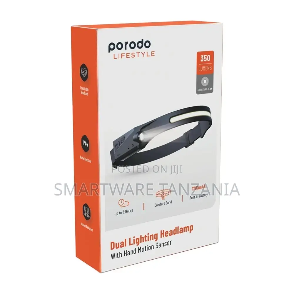 Porodo Outdoor Lightbar Headlamp With Motion Sensor