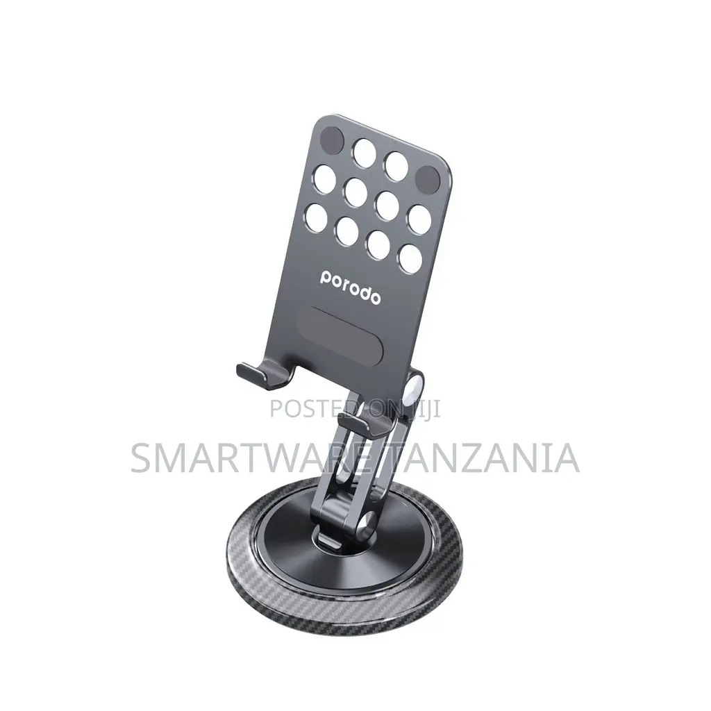 Porodo Carbon Fiber 360% Rotate Phone Stand - Grey