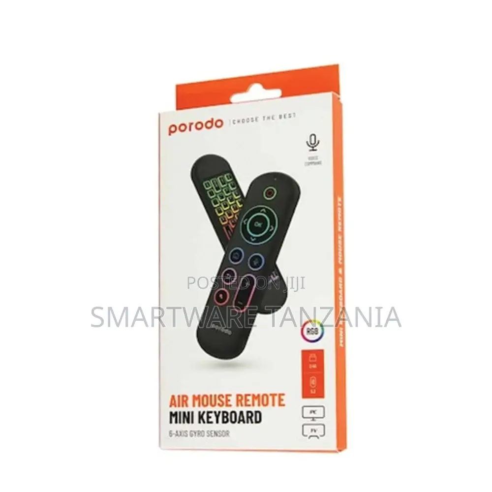 Porodo Air Mouse Remote Mini Keyboard